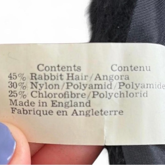 Vintage 1960s Kangol Rachel Rabbit Hair Fugora Hat Fluffy W Gold Buckle England
